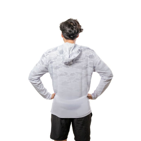 CAMISETA DE PESCA HOMBRE GRIS