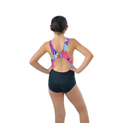 TRAJE DE BAÑO INFANTIL NIÑA OLIMPICO COMBI. NEGRO MOD 3003