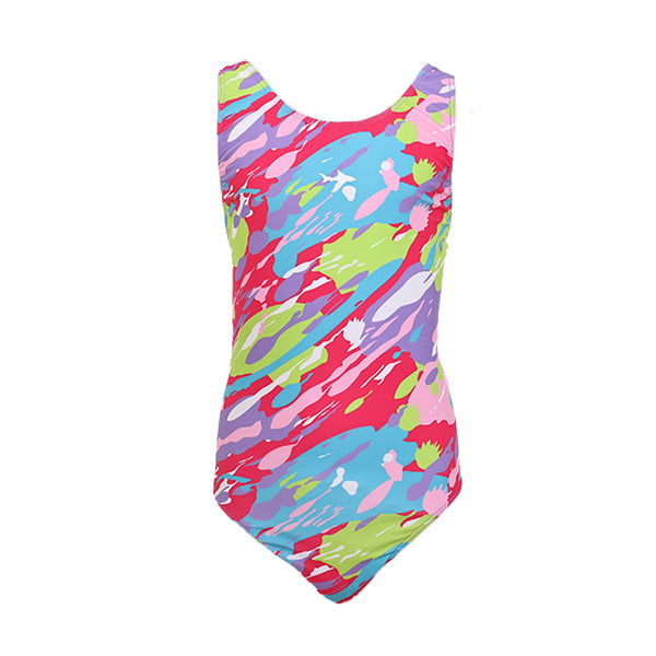 TRAJE DE BAÑO INFANTIL NIÑA OLIMPICO MULTICOLOR MOD 3005