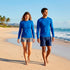 RASHGUARD COLOR SOLIDO AZUL DAMA