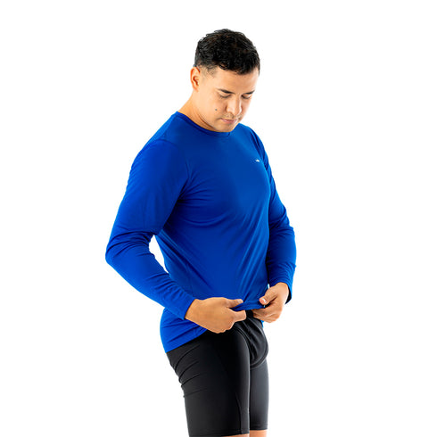 RASHGUARD COLOR SOLIDO AZULCABALLERO