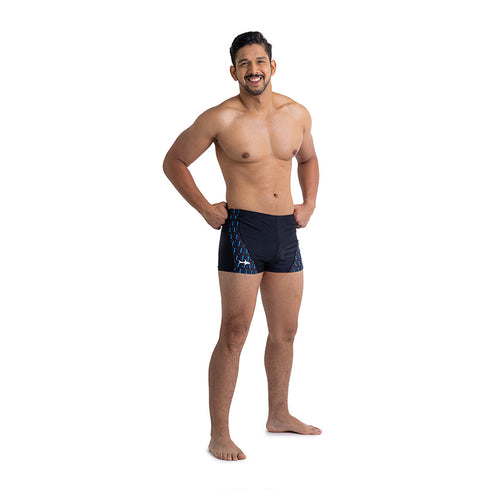 TRAJE DE BAÑO CABALLERO JAMMER CORTO RÁFAGAS COMBINADO NEGRO