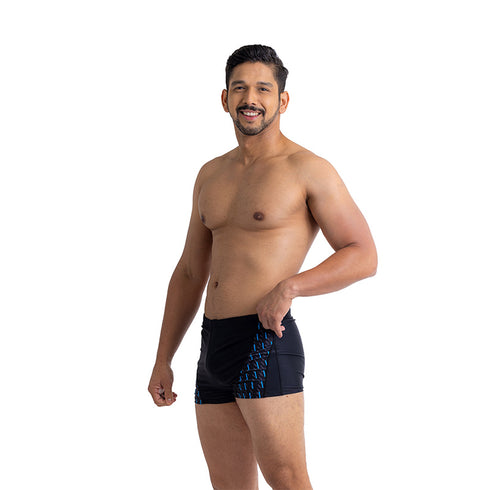 TRAJE DE BAÑO CABALLERO JAMMER CORTO RÁFAGAS COMBINADO NEGRO