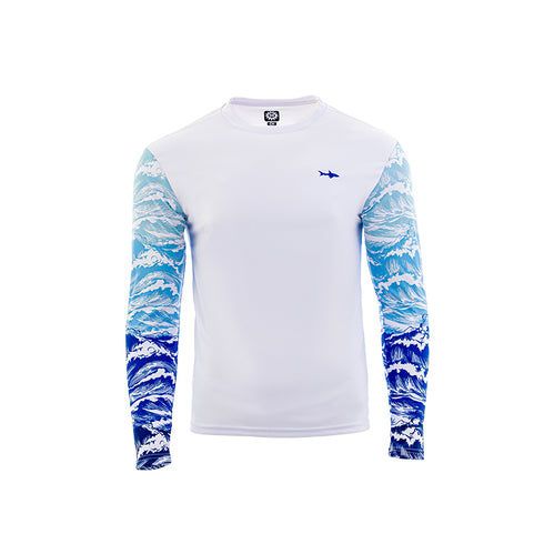 RASHGUARD Manga-Océano BLANCA CABALLERO