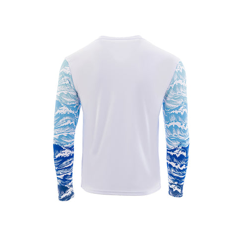RASHGUARD Manga-Océano BLANCA CABALLERO
