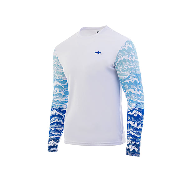 RASHGUARD Manga-Océano BLANCA CABALLERO