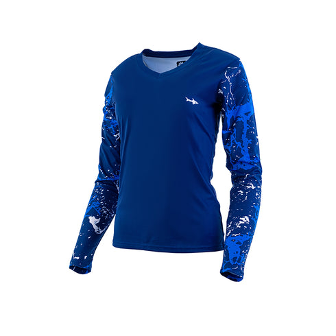 RASHGUARD CORAL AZUL DAMA
