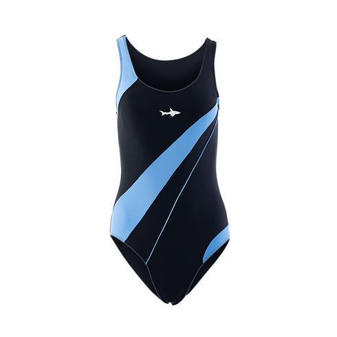 TRAJE DE BAÑO DAMA OLIMPICO TRAZO AZUL MOD. 1003-1