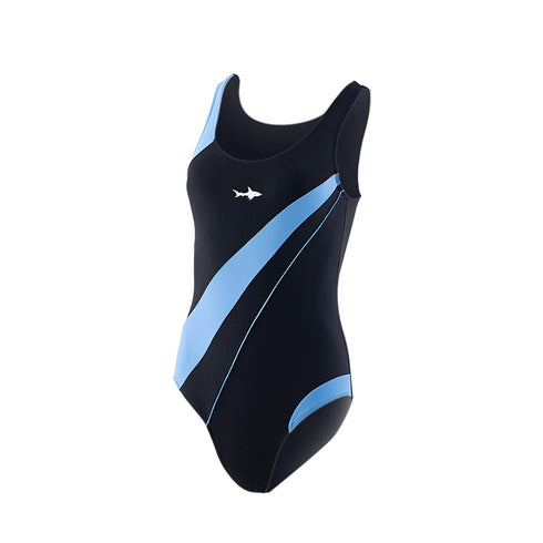 TRAJE DE BAÑO DAMA OLIMPICO TRAZO AZUL MOD. 1003-1