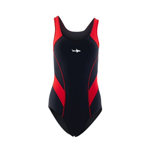 TRAJE DE BAÑO DAMA OLIMPICO COMBINADO ROJO MOD. 1005