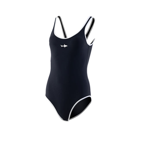 TRAJE DE BAÑO DAMA OLIMPICO CLASICO NEGRO MOD. 1006