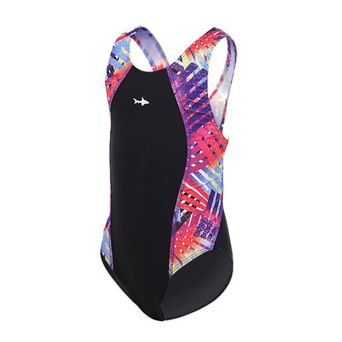 TRAJE DE BAÑO INFANTIL NIÑA OLIMPICO COMBI. NEGRO MOD 3003