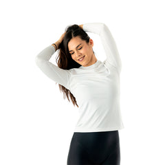 RASHGUARD COLOR SOLIDO BLANCO DAMA